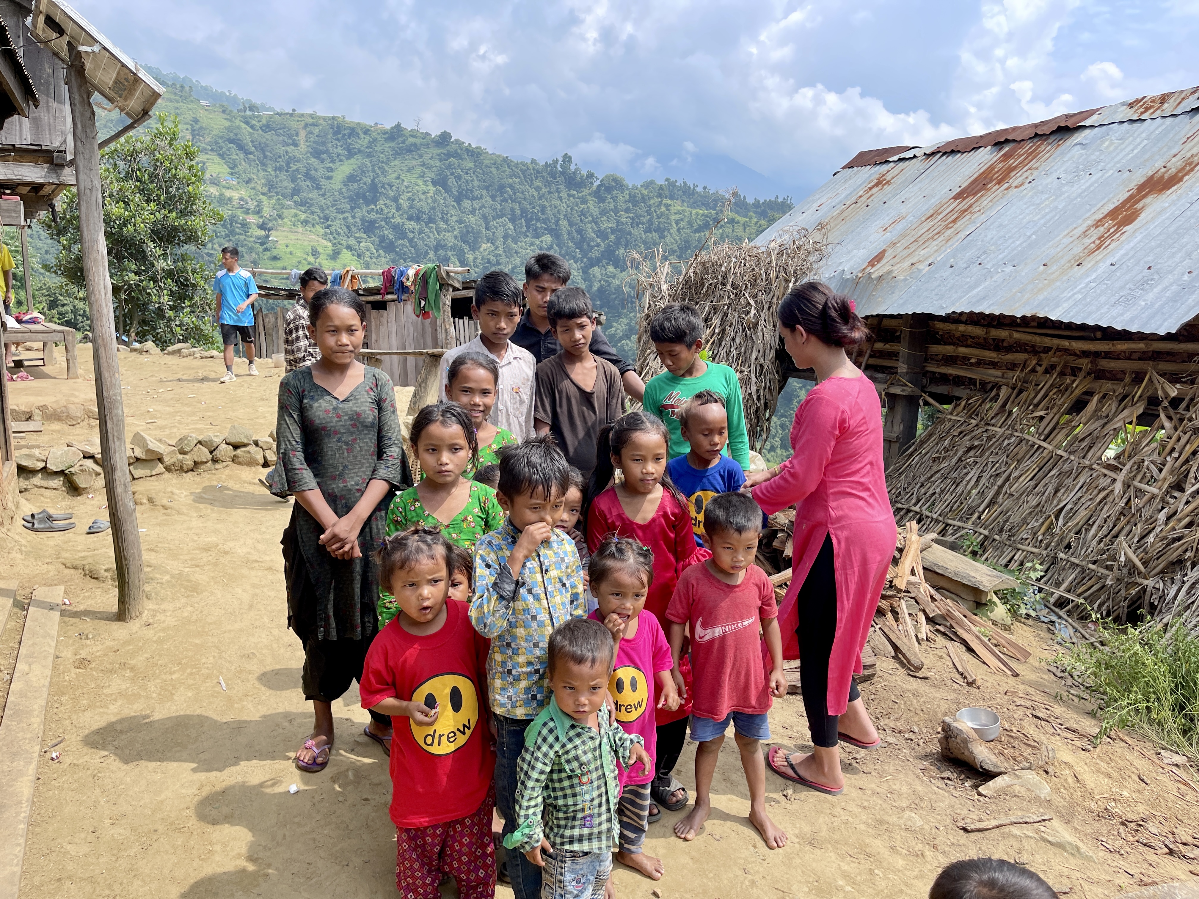 Girls and staff in Nepal